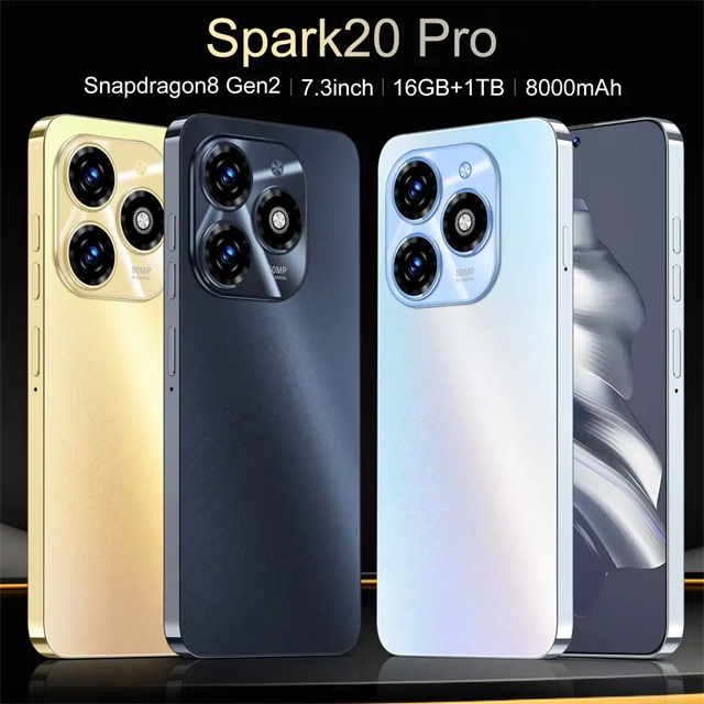 Cheap 16+1tb Mobile Phone Cell Phone 5g Smartphone Gaming Cellphone Original Android Dual SIM Spark20pro Phone 3g&4g Smartphone